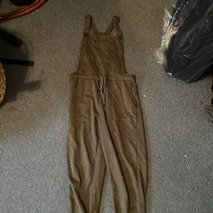 Green Stretchy Romper / Overalls